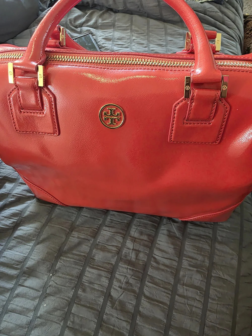 Tory Burch Poppy Red Leather Satchel